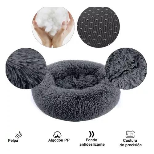 CAMA PARA MASCOTAS FELPA ANTIESTRÉS 80 CM XL VIOLETA - 3