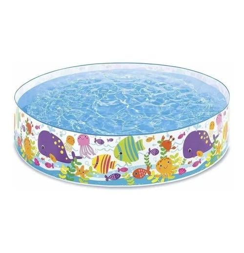 PISCINA ESTRUCTURAL INTEX REDONDA 183 CM DISEÑO MARINO 958 L - 1