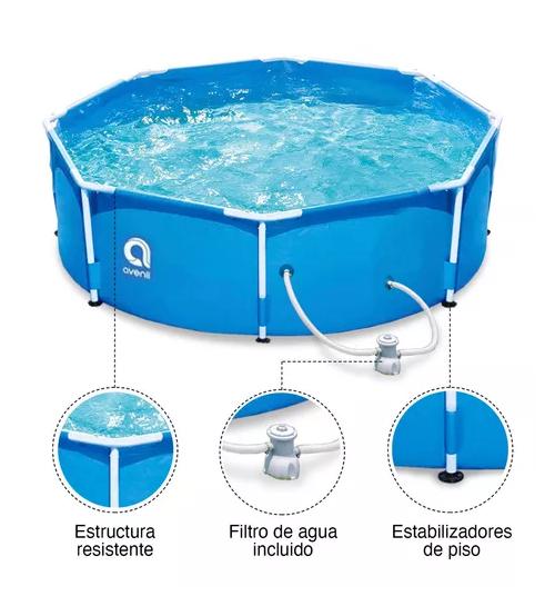 PISCINA ESTRUCTURAL AVENLI 300 CM DIÁMETRO 4383 L CELESTE - 2