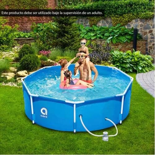 PISCINA ESTRUCTURAL AVENLI 300 CM DIÁMETRO 4383 L CELESTE - 4