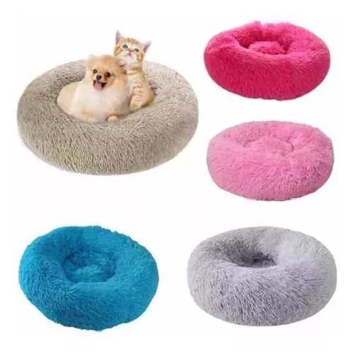 CAMA ANTIESTRÉS DE FELPA SUAVE PARA MASCOTAS 70 CM GRIS - 5