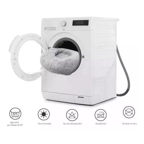 CAMA PARA MASCOTAS ANTIESTRÉS 110 CM TALLA XXL GRIS - 7