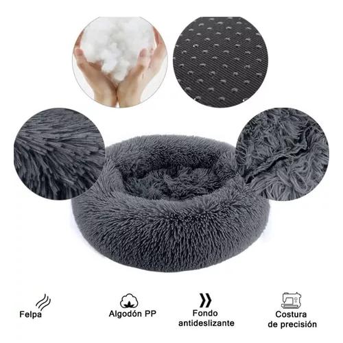 CAMA PARA MASCOTAS FELPA ANTIESTRÉS 80 CM XL CELESTE - 2