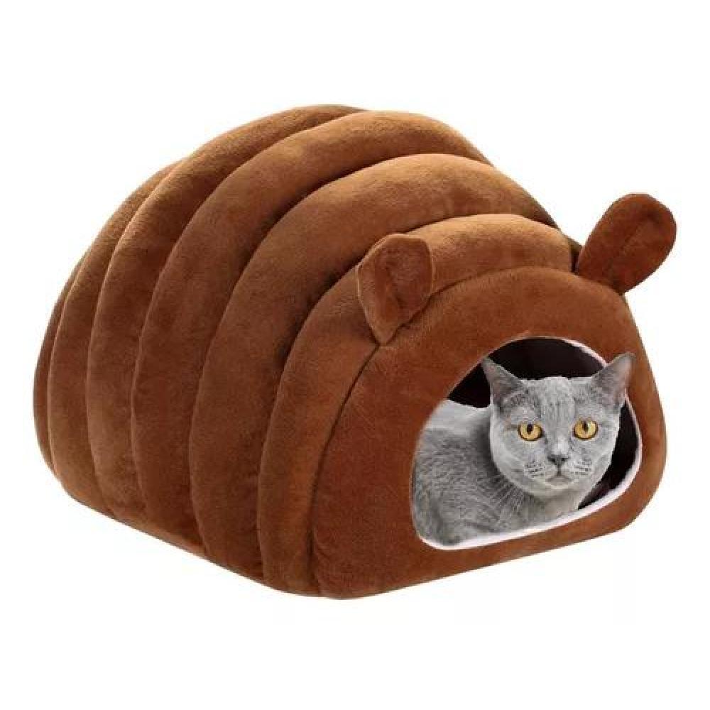 CAMA IGLÚ PARA GATOS Y PERROS MASCOTAS ROJO - 2