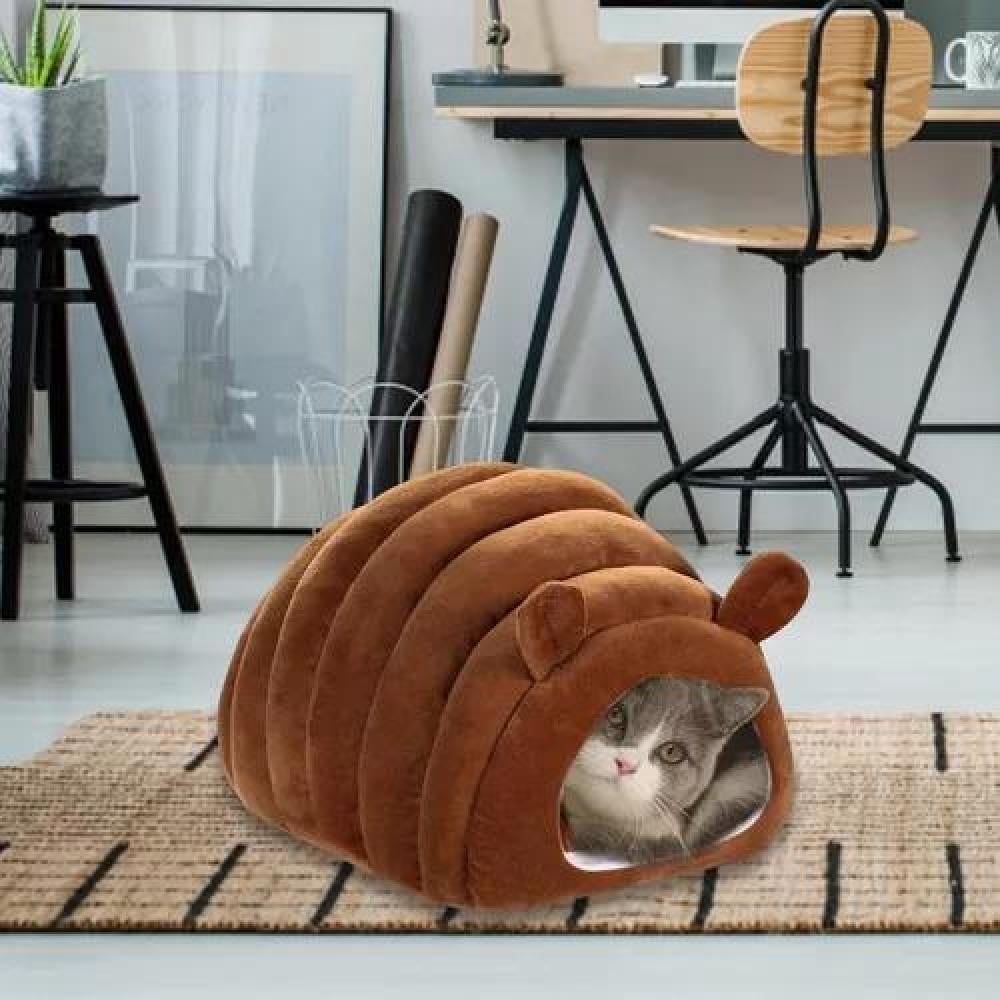 CAMA IGLÚ PARA GATOS Y PERROS MASCOTAS ROJO - 5