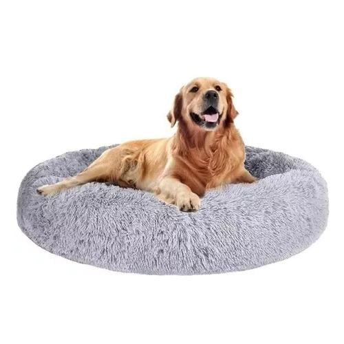 CAMA PARA MASCOTAS ANTIESTRÉS 90 CM TALLA XXL GRIS - 2