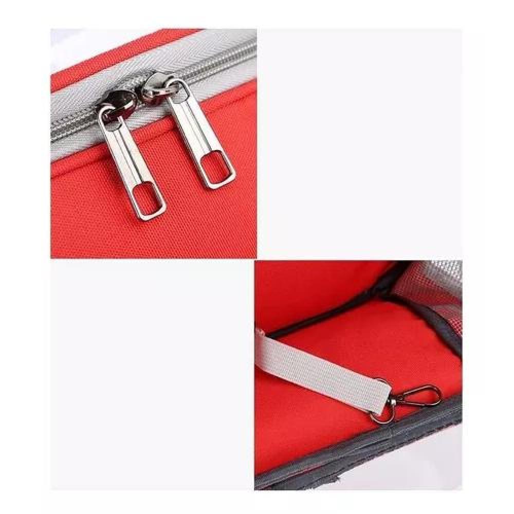 BOLSO PERROS Y GATOS CANIL MOCHILA TRANSPORTADORA ROJO - 6
