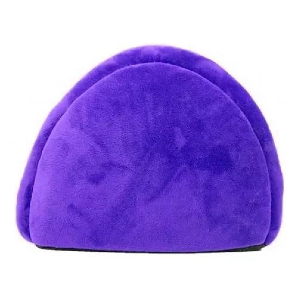 CAMA ORUGA PARA MASCOTAS ACOLCHADA CON FELPA MORADA - 2