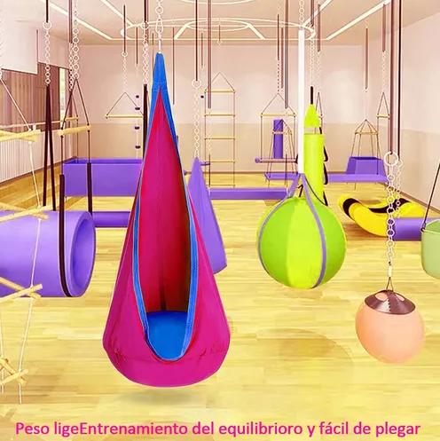 HAMACA COLUMPIO SENSORIAL HINCHABLE NIÑOS + COJÍN ASIENTO ROJA - 6