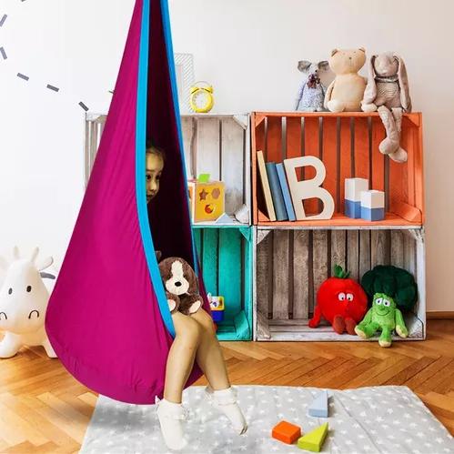 HAMACA COLUMPIO SENSORIAL HINCHABLE NIÑOS + COJÍN ASIENTO ROJA - 7