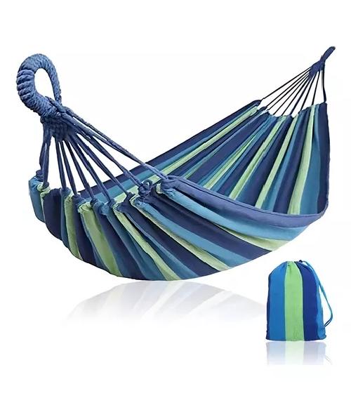 HAMACA CAMPING 1 PLAZA 80X189 CM AZUL - 2