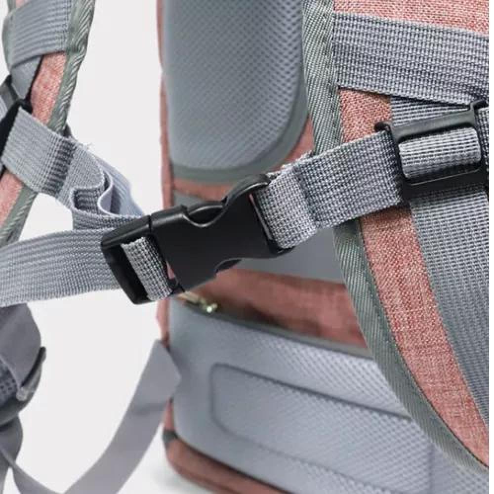 MOCHILA PERROS Y GATOS VIAJE CÓMODA SEGURA ROSADO - 3