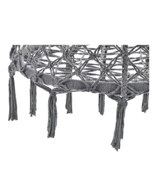 SILLA HAMACA COLGANTE PARA TERRAZA O JARDÍN COLOR GRIS - 3