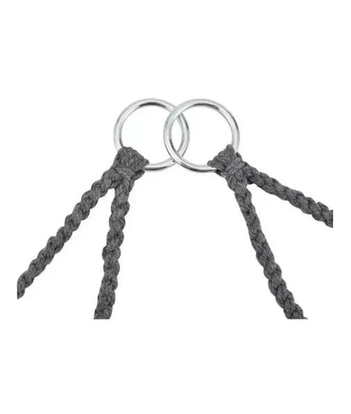 SILLA HAMACA COLGANTE PARA TERRAZA O JARDÍN COLOR GRIS - 4