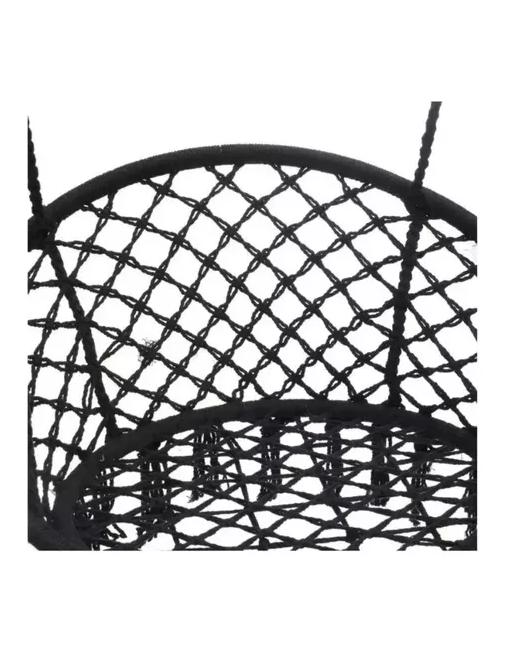 SILLA HAMACA COLGANTE PARA TERRAZA O JARDÍN COLOR NEGRO - 2