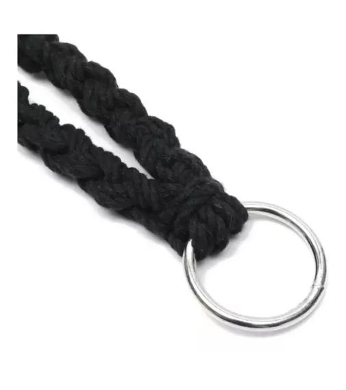 SILLA HAMACA COLGANTE PARA TERRAZA O JARDÍN COLOR NEGRO - 3