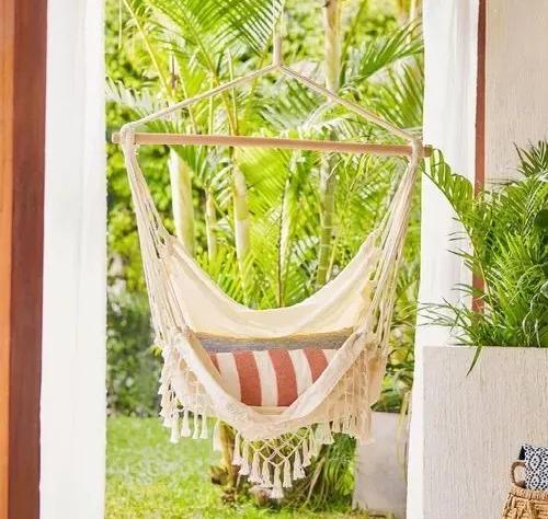 SILLA HAMACA COLGANTE BEIGE - 3