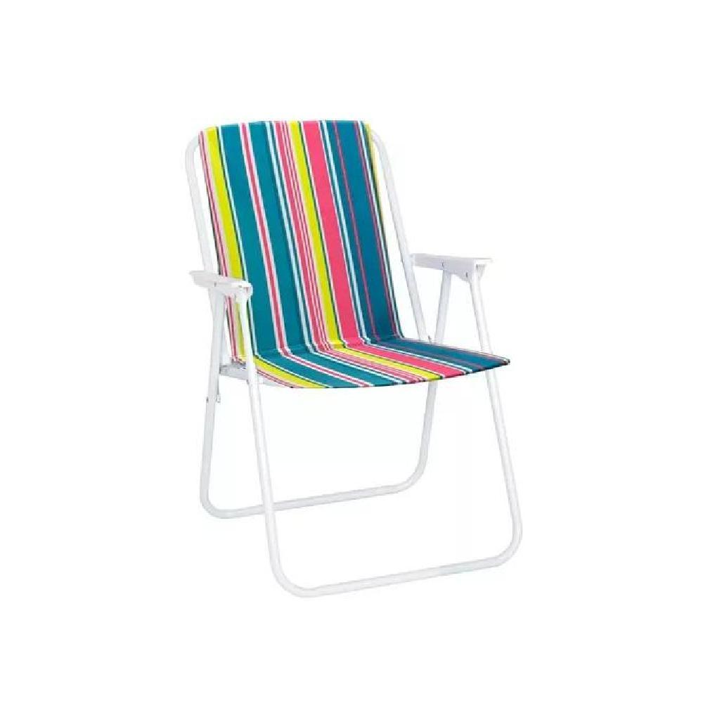 SILLA PORTÁTIL DE PLAYA PLEGABLE MULTICOLOR - 2