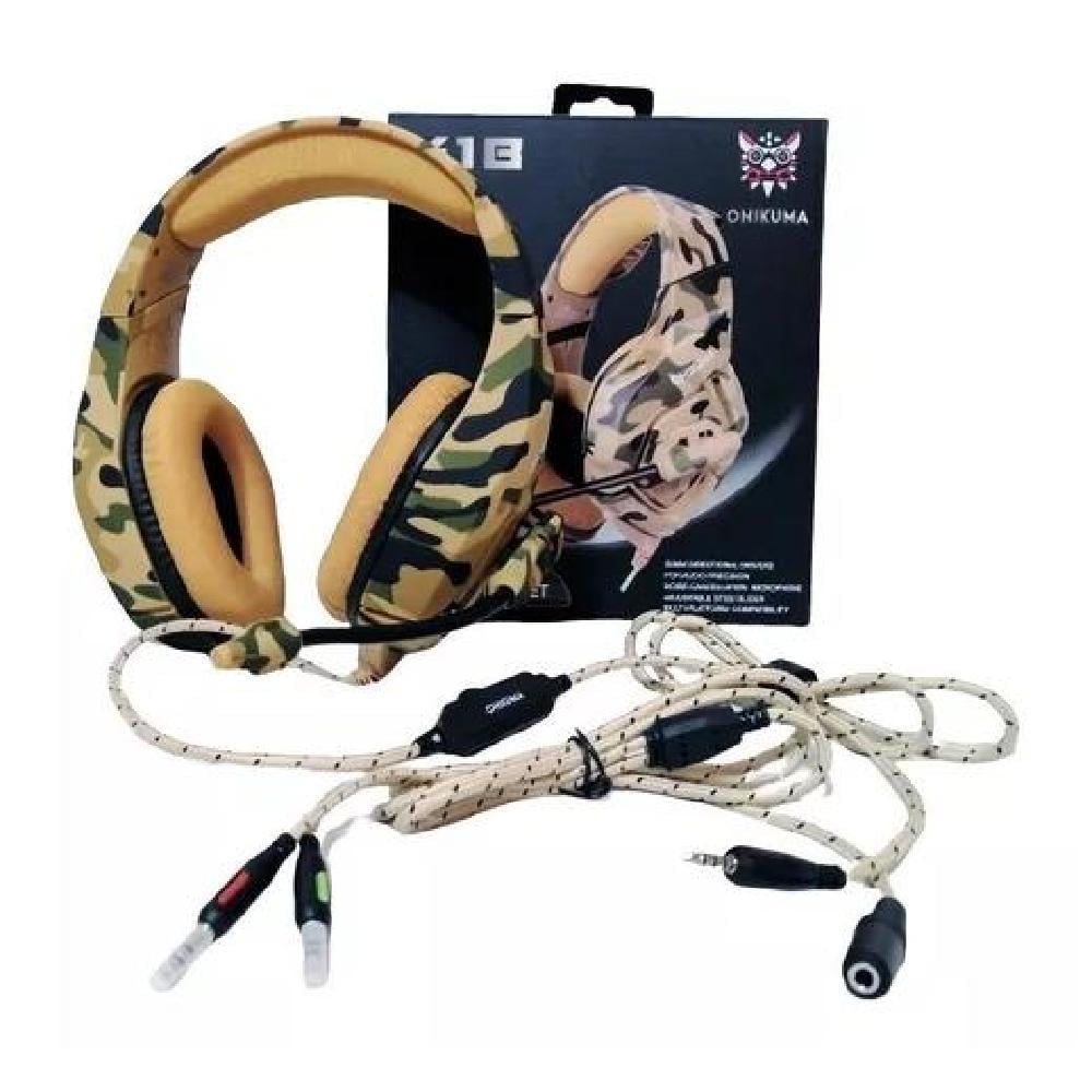 AURICULARES GAMER INALÁMBRICOS ONIKUMA K1-B CAMOUFLAGE YELLOW - 7