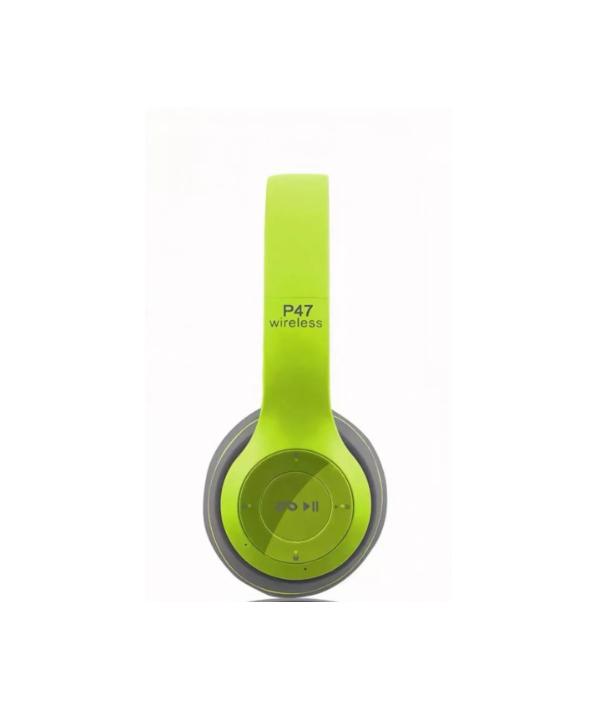 AURICULARES GAMER INALÁMBRICOS 5.0+EDR P47 VERDE - 2