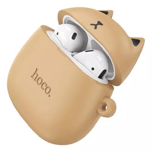AUDÍFONOS HOCO EW45 IN EAR BLUETOOTH TWS CARAMEL CAT CAFÉ - 1