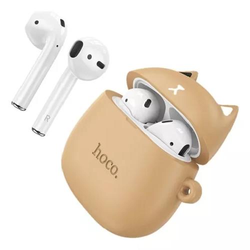 AUDÍFONOS HOCO EW45 IN EAR BLUETOOTH TWS CARAMEL CAT CAFÉ - 6