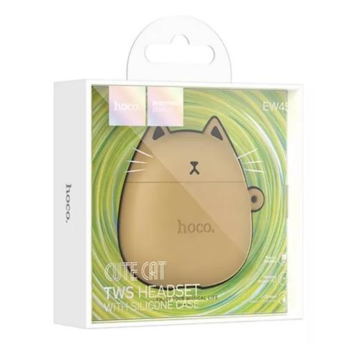 AUDÍFONOS HOCO EW45 IN EAR BLUETOOTH TWS CARAMEL CAT CAFÉ - 7