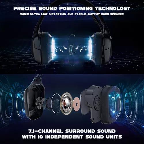 AURICULARES GAMER ONIKUMA K20 CAMUFLAJE BLANCO LED NEGRO - 6