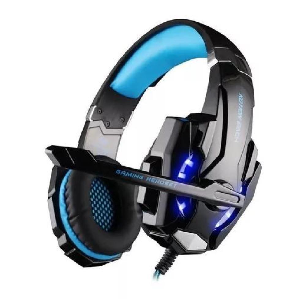 AURICULARES GAMER INALÁMBRICOS KOTION EACH G9000 BLACK Y BLUE LED - 1