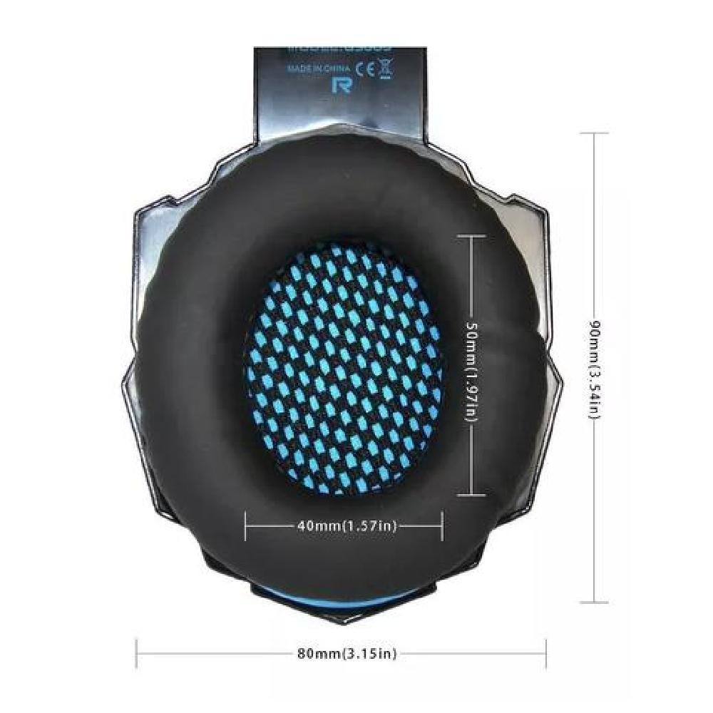 AURICULARES GAMER INALÁMBRICOS KOTION EACH G9000 BLACK Y BLUE LED - 4