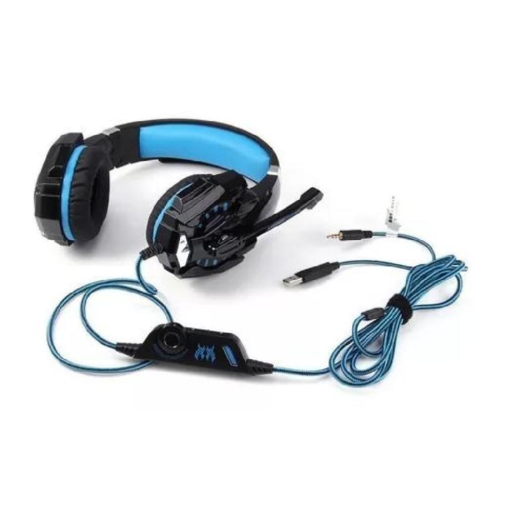 AURICULARES GAMER INALÁMBRICOS KOTION EACH G9000 BLACK Y BLUE LED - 6