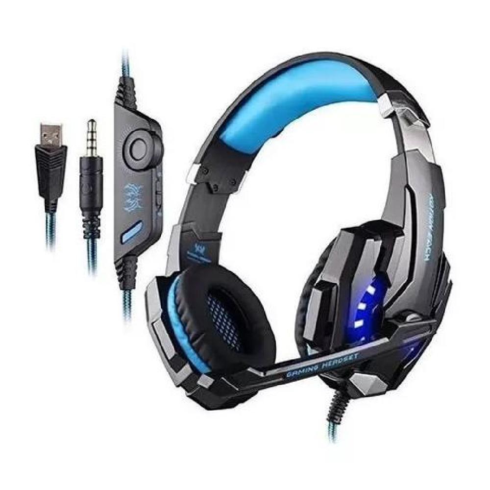 AURICULARES GAMER INALÁMBRICOS KOTION EACH G9000 BLACK Y BLUE LED - 7