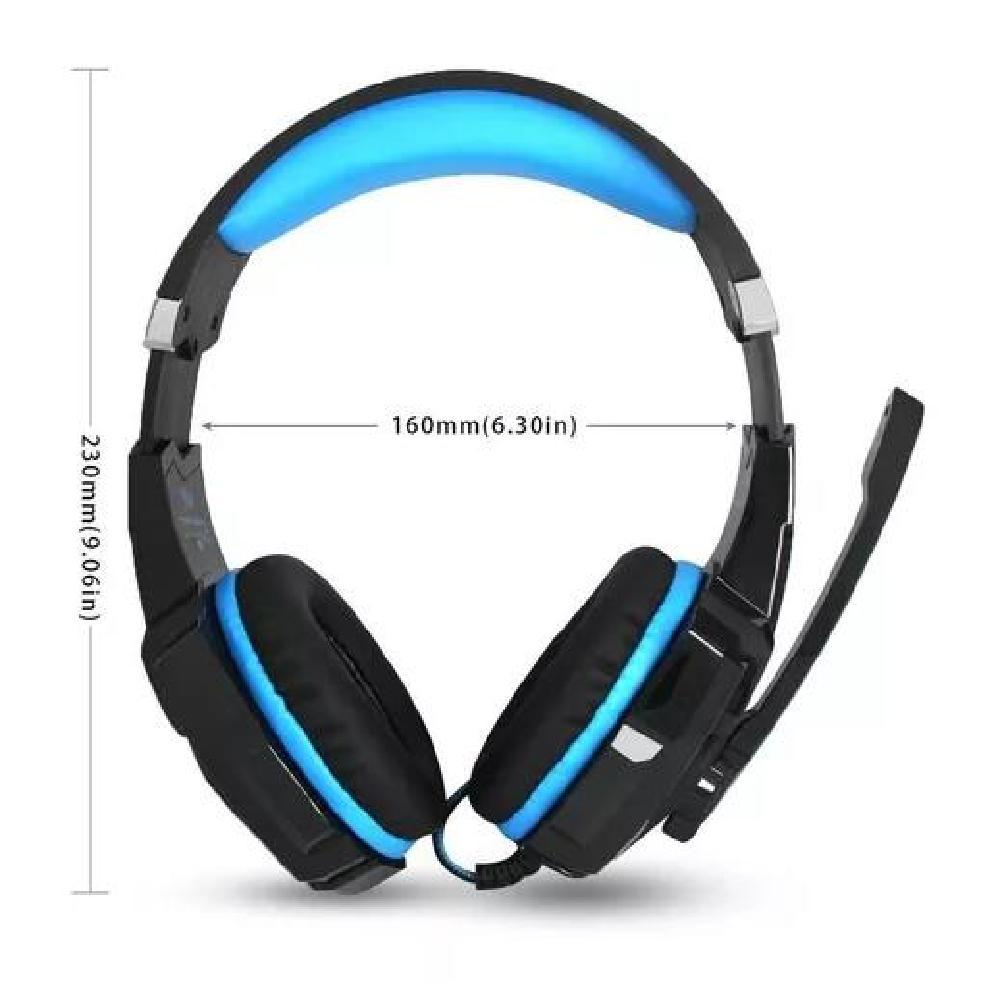 AURICULARES GAMER INALÁMBRICOS KOTION EACH G9000 BLACK Y BLUE LED - 8