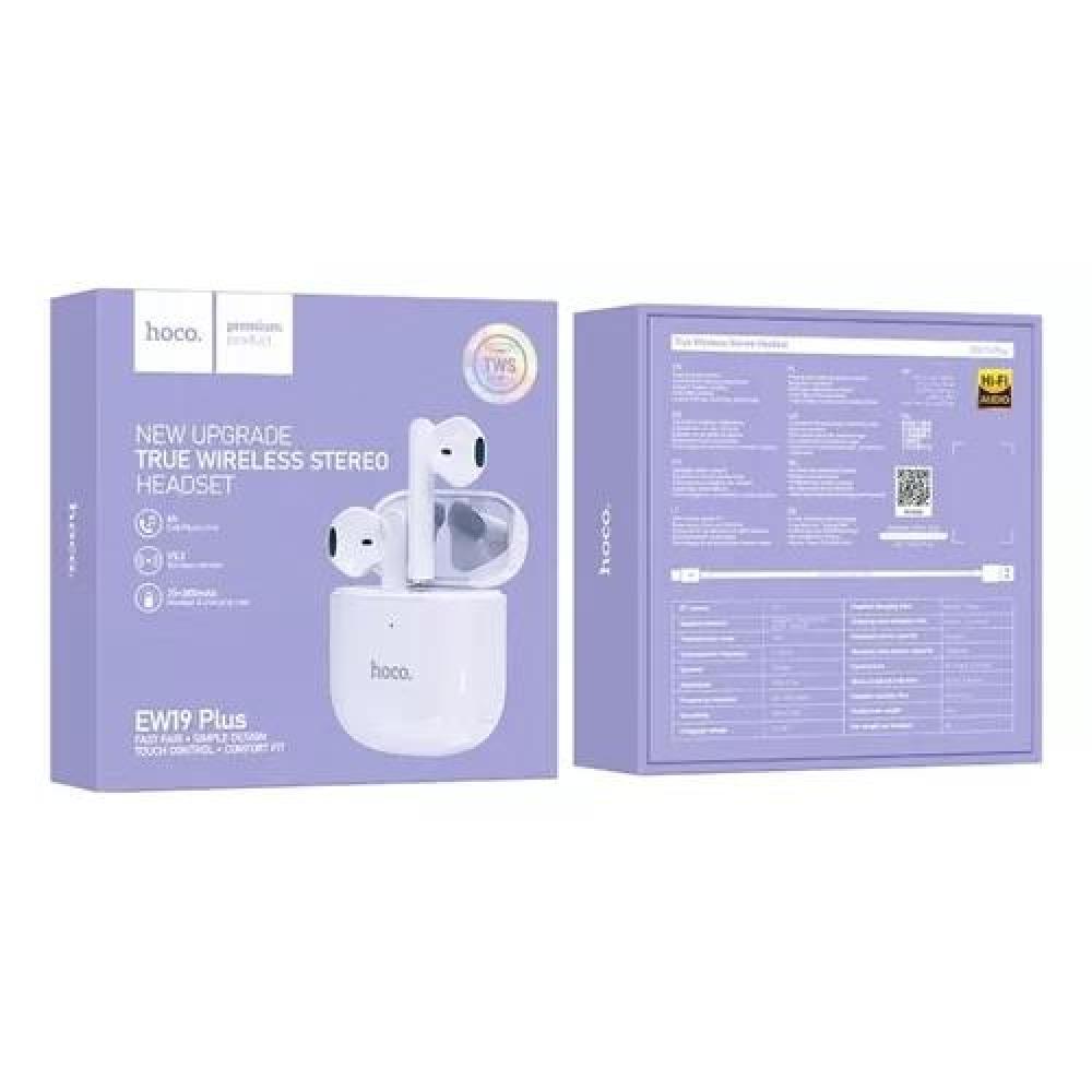 AUDÍFONOS INALÁMBRICOS BT 5.3 TWS EXCELENTE SONIDO EW19 PLUS PÚRPURA - 3