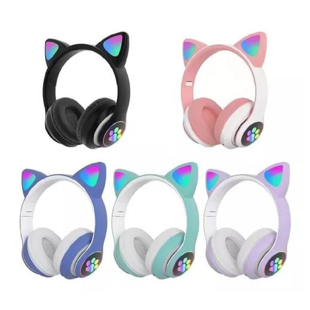 AURICULARES GAMER INALÁMBRICOS CAT GAMING STN-28 ROSA LED - 7