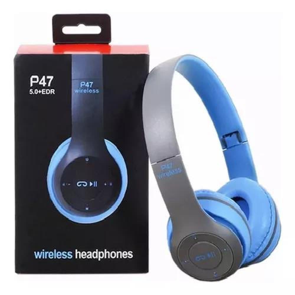 AURICULARES GAMER INALÁMBRICOS 5.0+EDR P47 AZUL - 1
