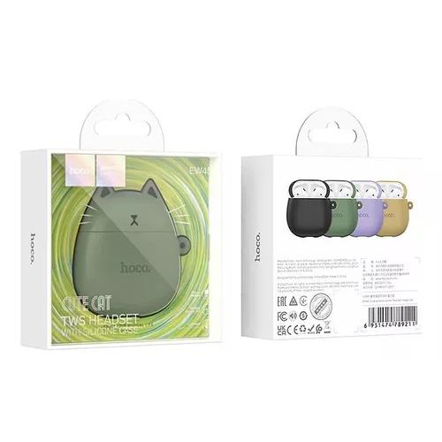 AUDÍFONOS HOCO EW45 IN EAR BLUETOOTH TWS CARAMEL CAT VERDE - 5