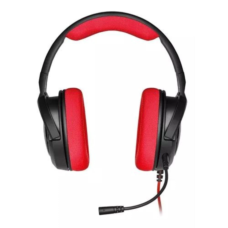 AURICULARES GAMER CORSAIR HS35 STEREO CARBON ROJO - 2