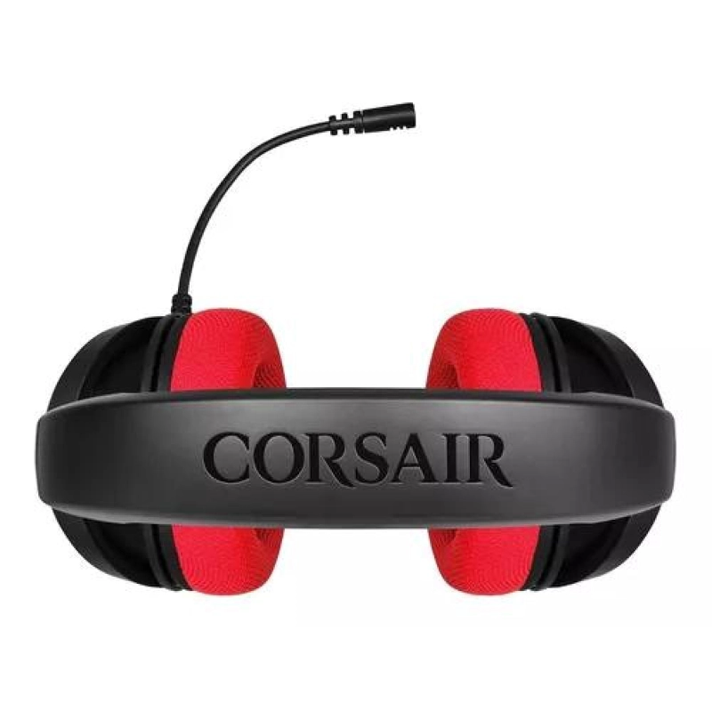 AURICULARES GAMER CORSAIR HS35 STEREO CARBON ROJO - 7