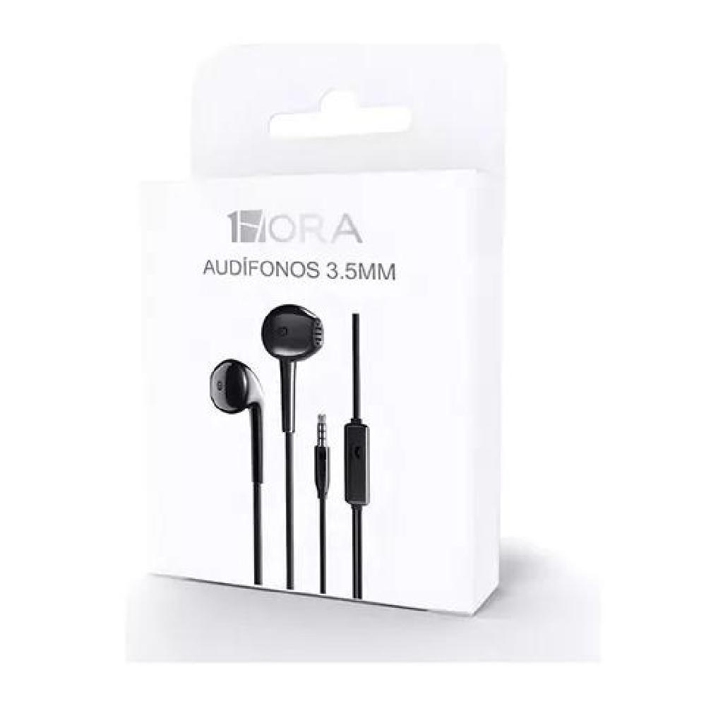 AUDÍFONOS MANOS LIBRES JACK 3.5MM 1 HORA AUT117 IN-EAR NEGRO - 1