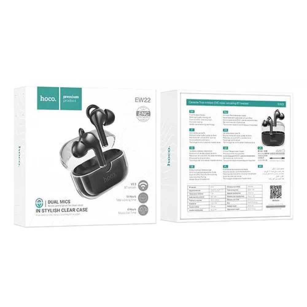 AUDÍFONO HOCO EW22 CON CANCELACIÓN DE RUIDO NEGRO - 5