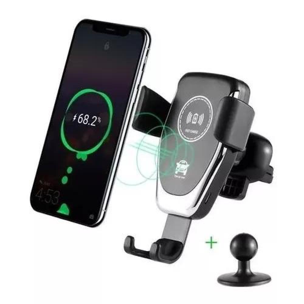 GENÉRICO CARGADOR INALÁMBRICO CELULAR AUTO 10W SOPORTE CARGA RÁPIDA