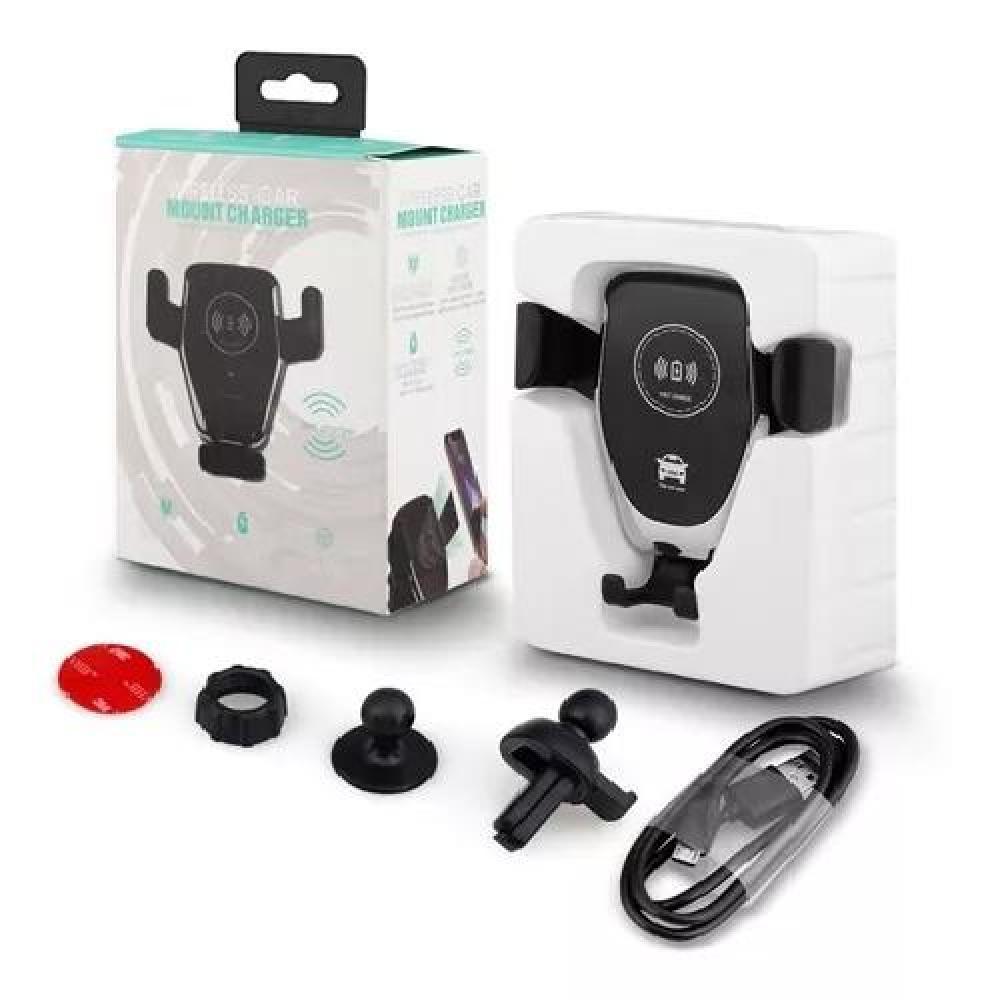 CARGADOR INALÁMBRICO CELULAR AUTO 10W SOPORTE CARGA RÁPIDA - 2