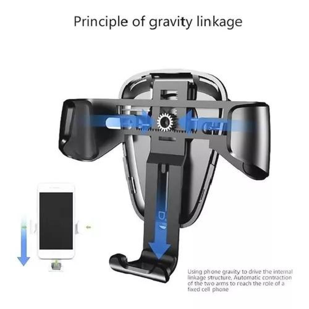 CARGADOR INALÁMBRICO CELULAR AUTO 10W SOPORTE CARGA RÁPIDA - 5