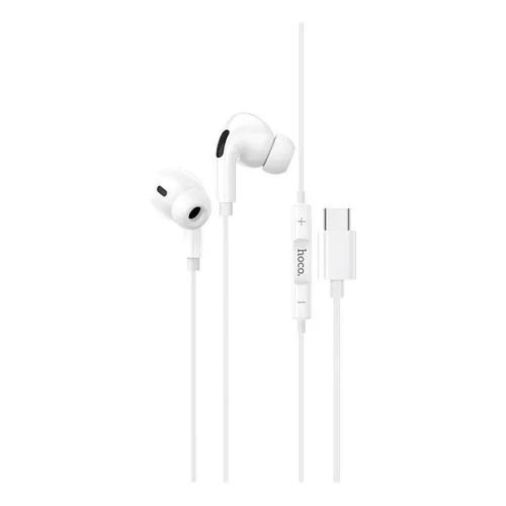 AUDÍFONOS DIGITALES HOCO TIPO C CON CONTROL DE VOZ BLANCO - 1