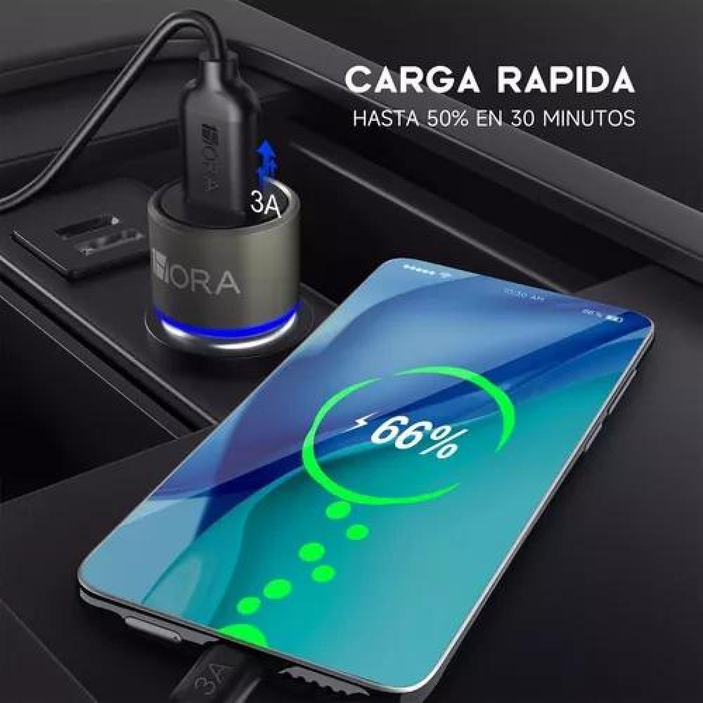 CARGADOR PARA AUTO 18W CARGA RÁPIDA CON CABLE TIPO C - 4