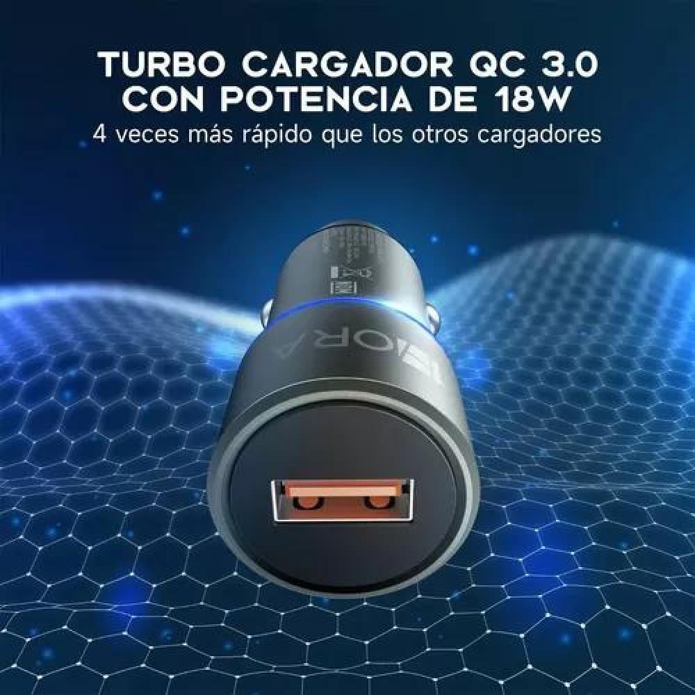 CARGADOR PARA AUTO 18W CARGA RÁPIDA CON CABLE TIPO C - 5