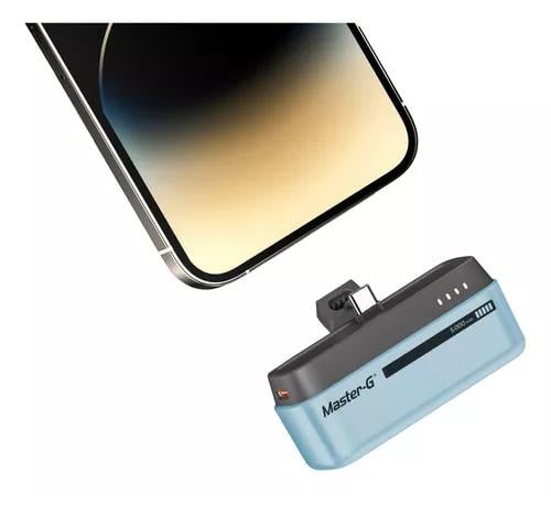 CARGADOR BASE PORTÁTIL POCKET 5,000 MAH, TIPO C, COLOR CELESTE - 2