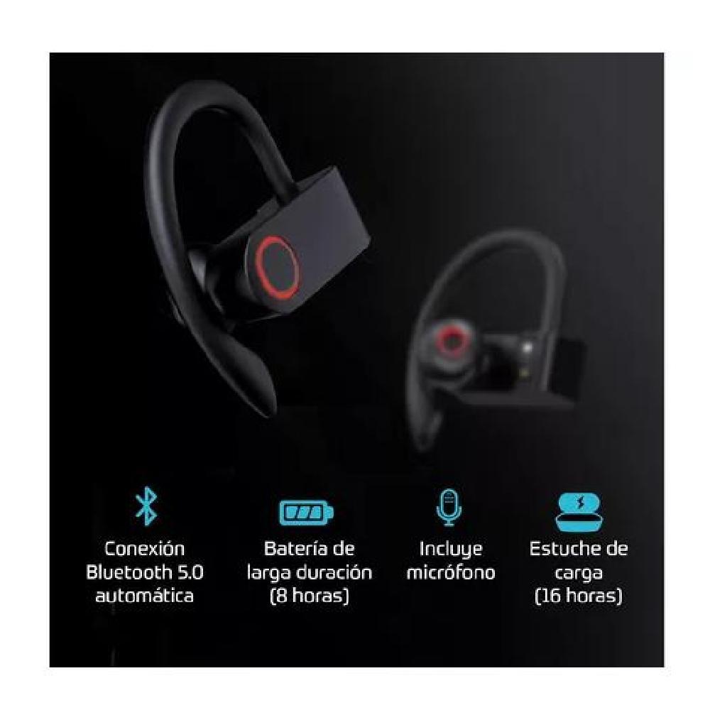 AUDÍFONOS LINKON EARSPCHARGE INALÁMBRICOS NEGROS - 3