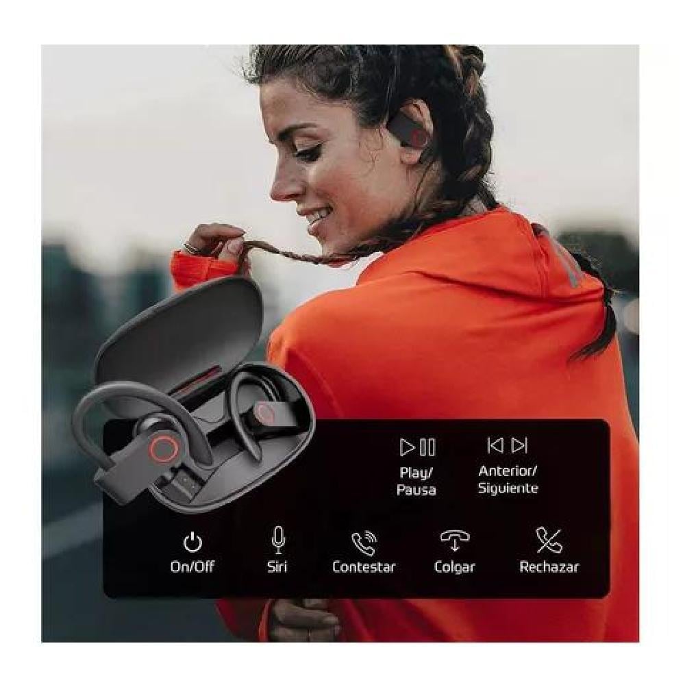 AUDÍFONOS LINKON EARSPCHARGE INALÁMBRICOS NEGROS - 6